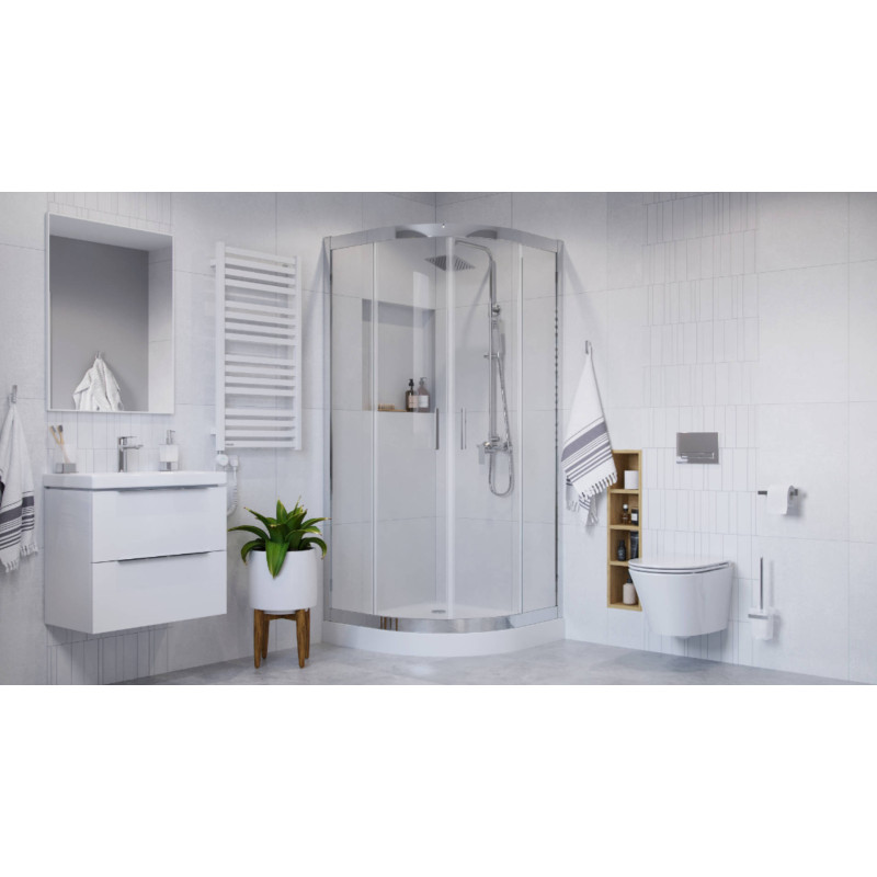 Joker miska WC 47 cm wisząca bezrantowa z deską wolnoopadającą, biały połysk