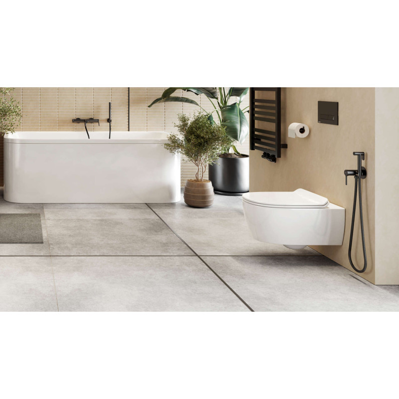 PI bateria bidetowa bidetta ze słuchawką prysznicową, czarny mat