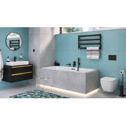 Keria wylewka wannowa ścienna, czarny mat