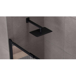 Głowica prysznicowa 20x30 cm prostokątna slim, czarny mat