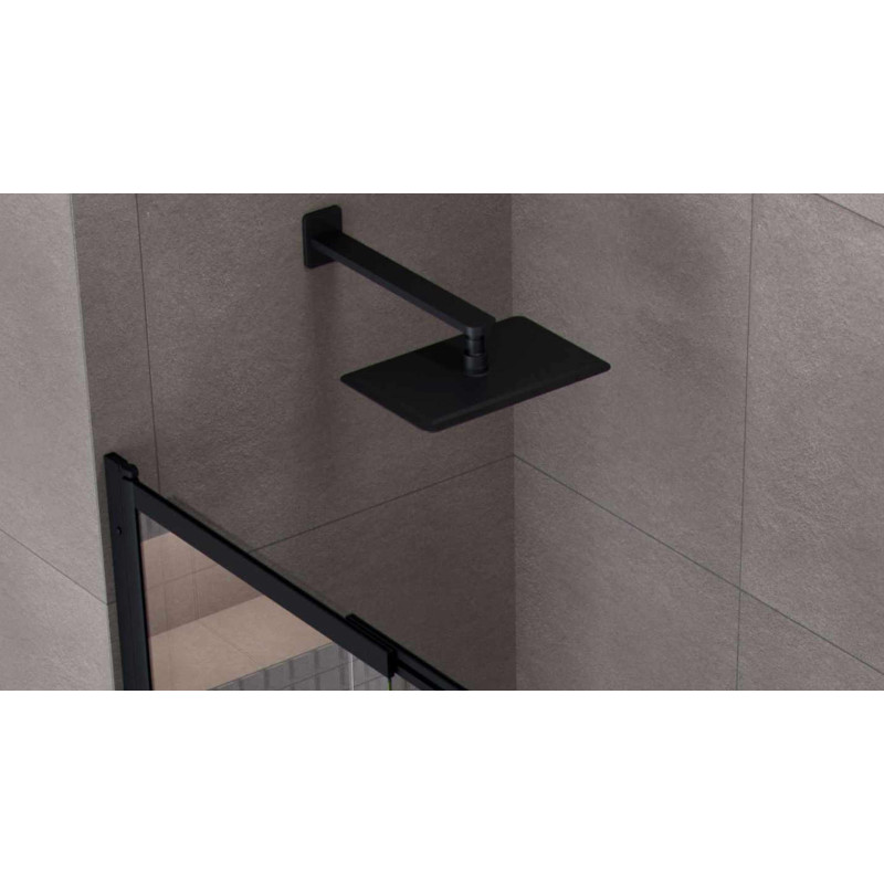 Głowica prysznicowa 20x30 cm prostokątna slim, czarny mat