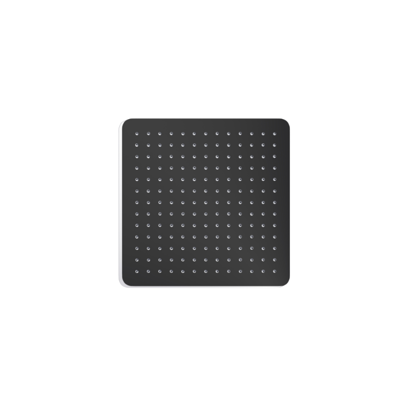 Głowica prysznicowa 20 cm kwadratowa slim, czarny mat