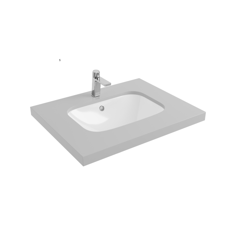 Candera umywalka podblatowa 56x40 cm, biały połysk