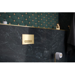 Aurro przycisk spłukujący do stelaża podtynkowego WC Shiro 2.0, złoty połysk