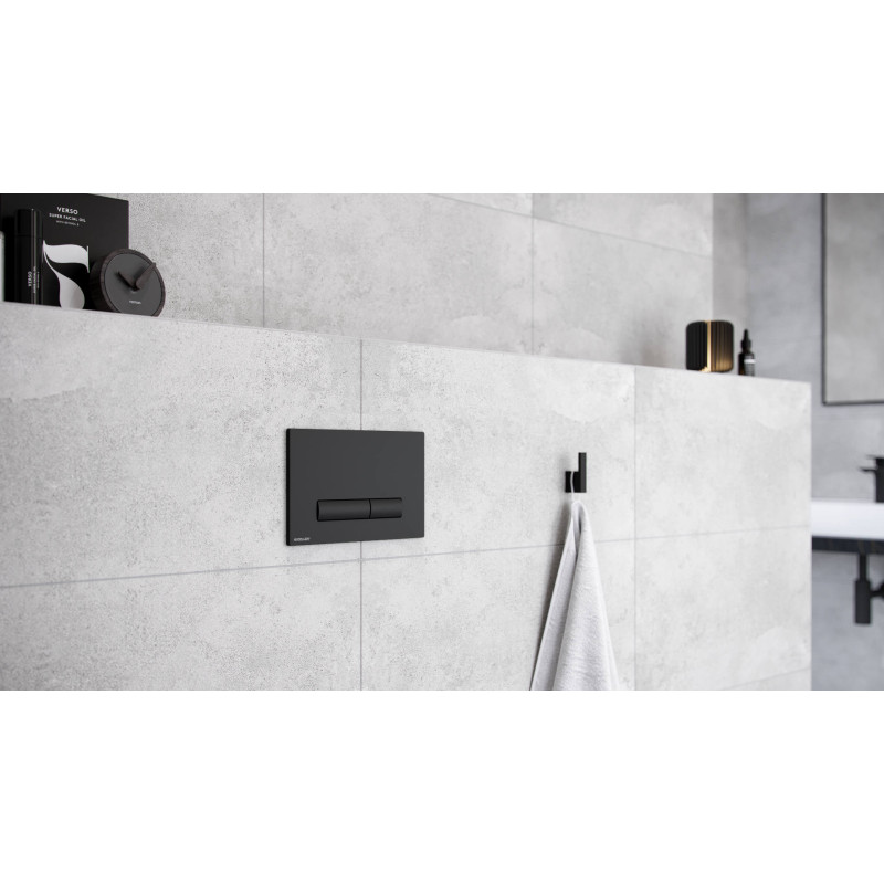 Aurro Fresh przycisk spłukujący do stelaża podtynkowego WC Shiro Premium, czarny soft