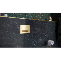 Aurro Fresh przycisk spłukujący do stelaża podtynkowego WC Shiro Premium, złoty połysk