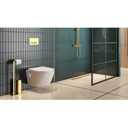 Aurro Fresh przycisk spłukujący do stelaża podtynkowego WC Shiro Premium, złoty połysk