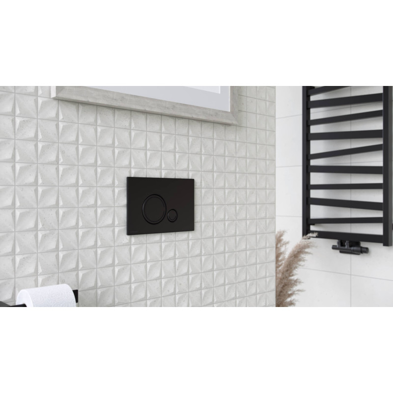 Ringo przycisk spłukujący do stelaża podtynkowego WC Shiro 2.0, czarny soft