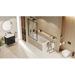 Ringo przycisk spłukujący do stelaża podtynkowego WC Shiro 2.0, czarny soft