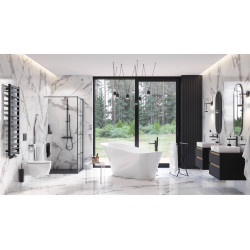 Ringo przycisk spłukujący do stelaża podtynkowego WC Shiro 2.0, czarny soft