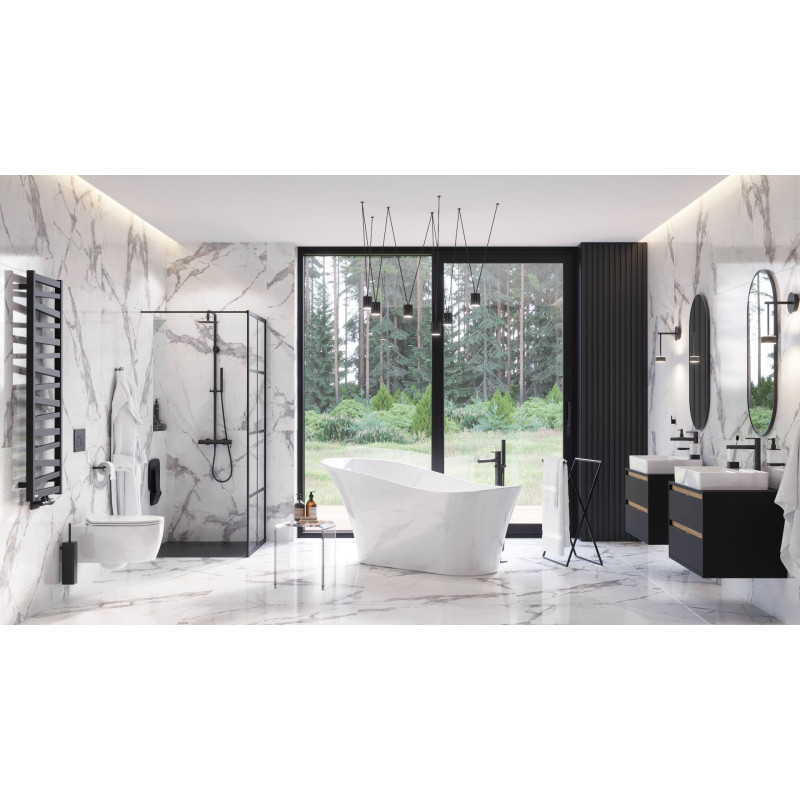 Ringo przycisk spłukujący do stelaża podtynkowego WC Shiro 2.0, czarny soft