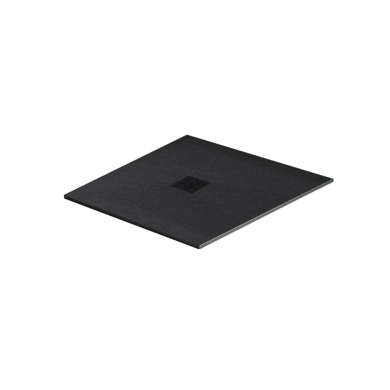 Arda brodzik kwadratowy 90x90 cm  kompozytowy, czarny