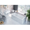 Excellent Wave Slim wanna prostokątna 130X70 cm biały połysk nan