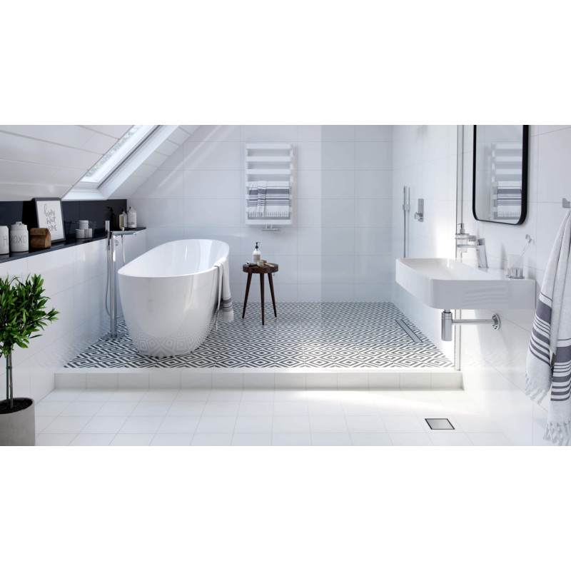 Torvi odpływ punktowy 13x13 cm 2w1 pokrywa stal nierdzewna, złoty połysk