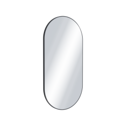 Revia lustro łazienkowe 100x50cm owalne, czarny mat