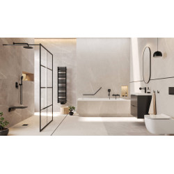 Revia lustro łazienkowe 100x50cm owalne, czarny mat