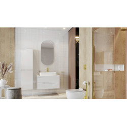 Excellent Revia lustro łazienkowe 100x50cm owalne  biały mat