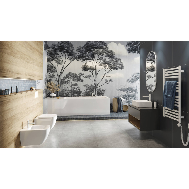 Revia lustro łazienkowe 100x50cm owalne, biały mat