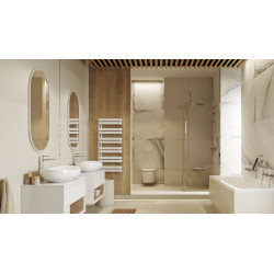 Revia lustro łazienkowe 100x50cm owalne, biały mat