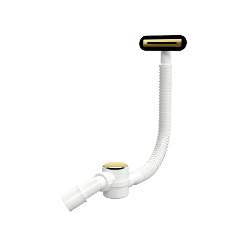 Flow syfon do wanny Heaven, złoty połysk