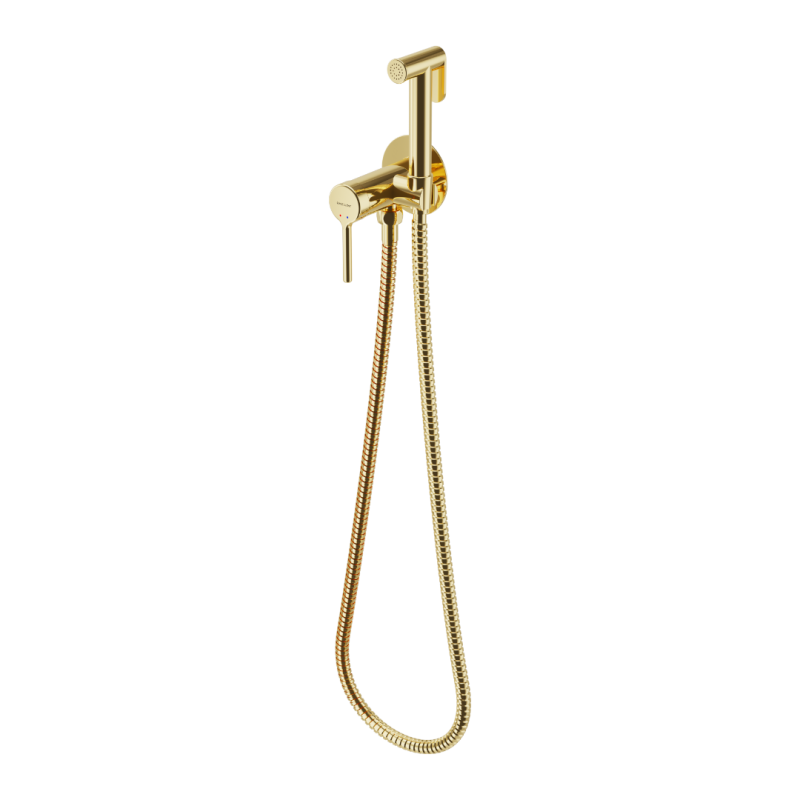 PI bateria bidetowa bidetta ze słuchawką prysznicową, złoty połysk