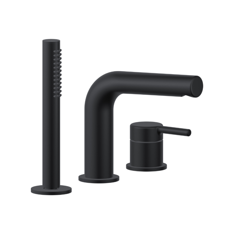 PI bateria wannowa 3 otworowa, czarny mat