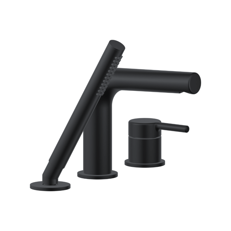 Excellent PI bateria wannowa 3 otworowa  czarny mat