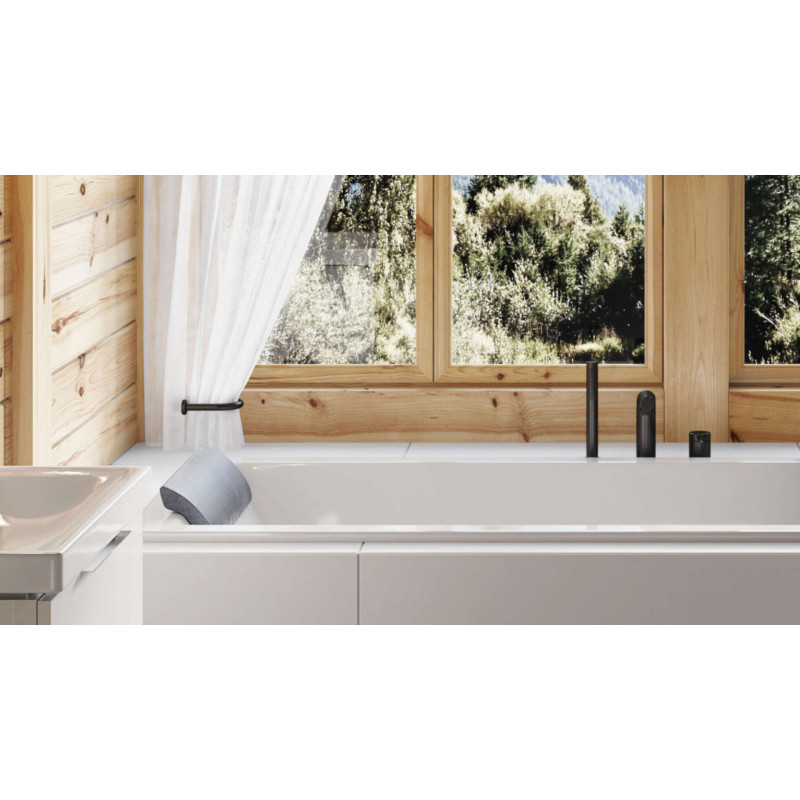 PI bateria wannowa 3 otworowa, czarny mat