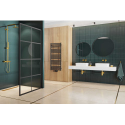 Horos grzejnik łazienkowy 121x50 cm, czarny soft