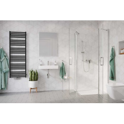 Horos grzejnik łazienkowy 146x50 cm, czarny soft