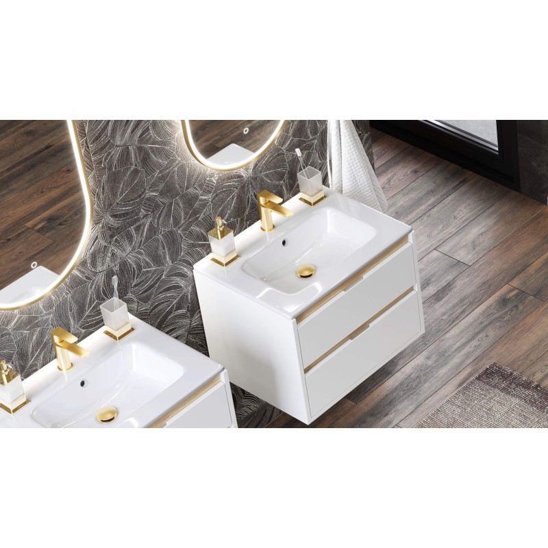 Riko dozownik stojący do mydła w płynie, złoty połysk