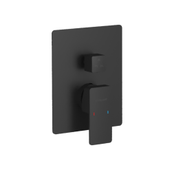 Keria bateria prysznicowo-wannowa podtynkowa 3 funkcyjna, czarny mat