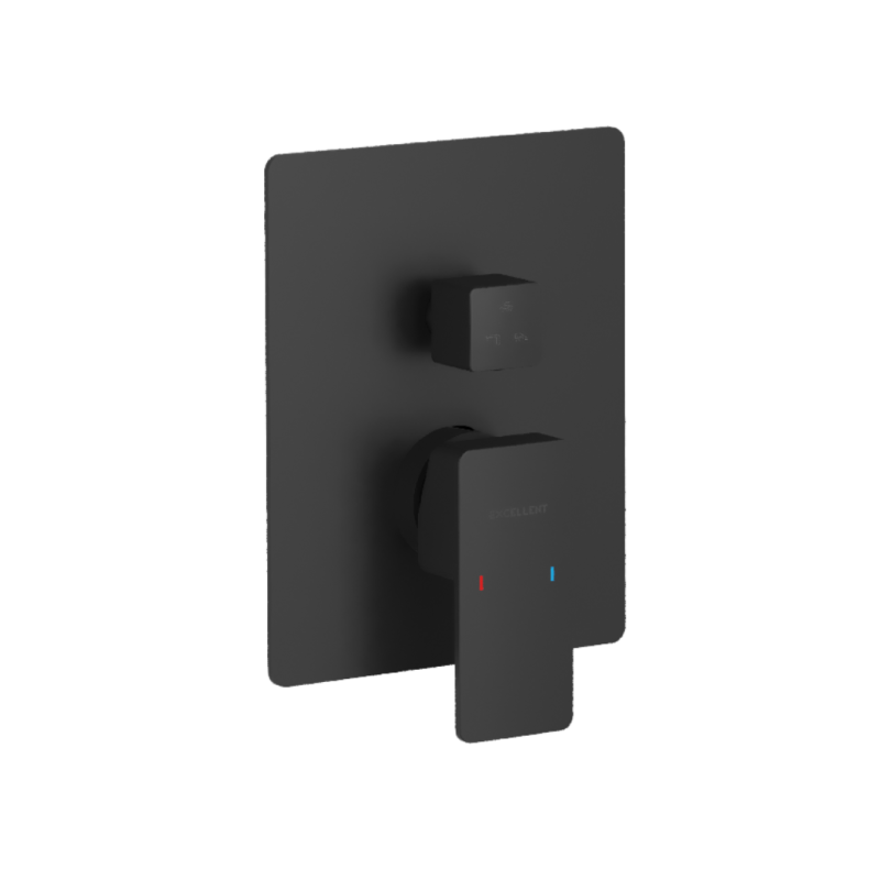 Keria bateria prysznicowo-wannowa podtynkowa 3 funkcyjna, czarny mat