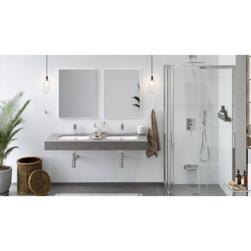 Keria bateria prysznicowo-wannowa podtynkowa 3 funkcyjna, czarny mat