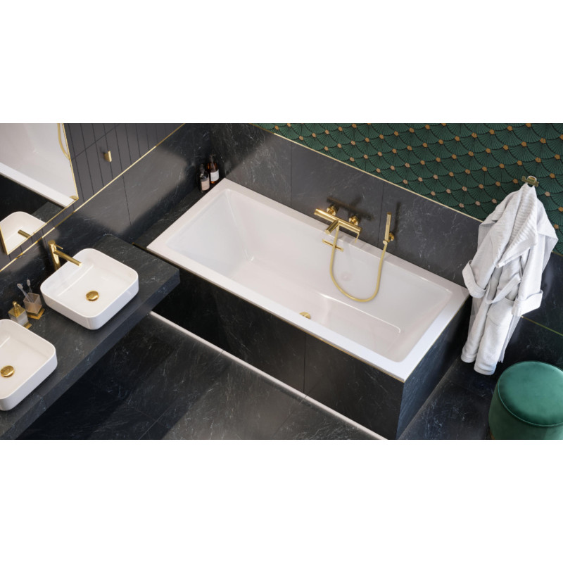 Riko haczyk podwójny, złoty połysk