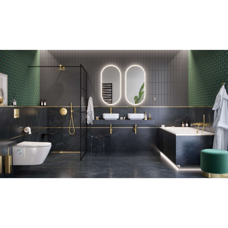 Riko haczyk podwójny, złoty połysk