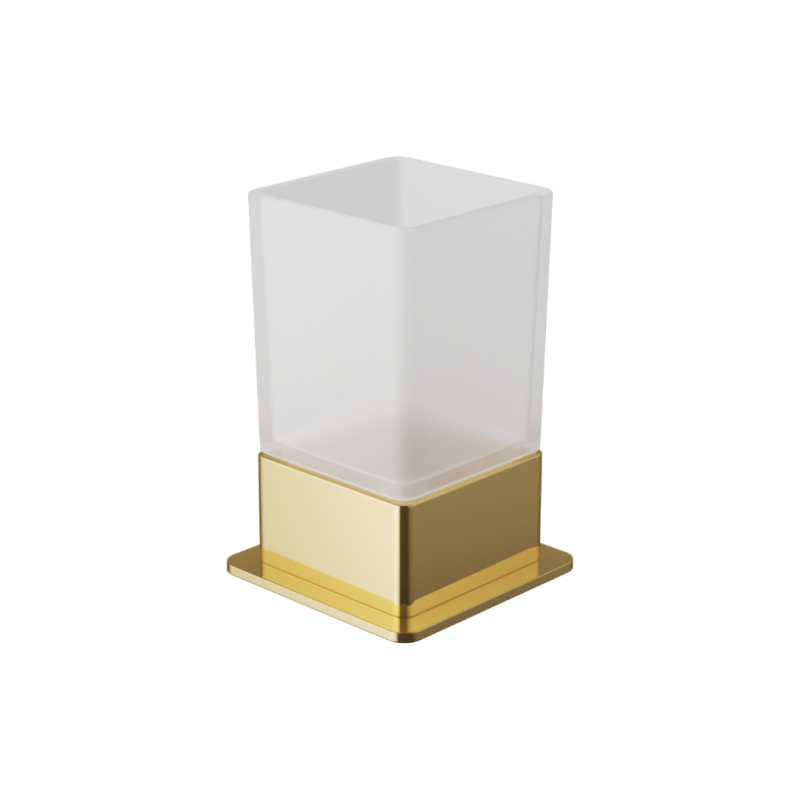 Riko kubek stojący szklany, złoty połysk