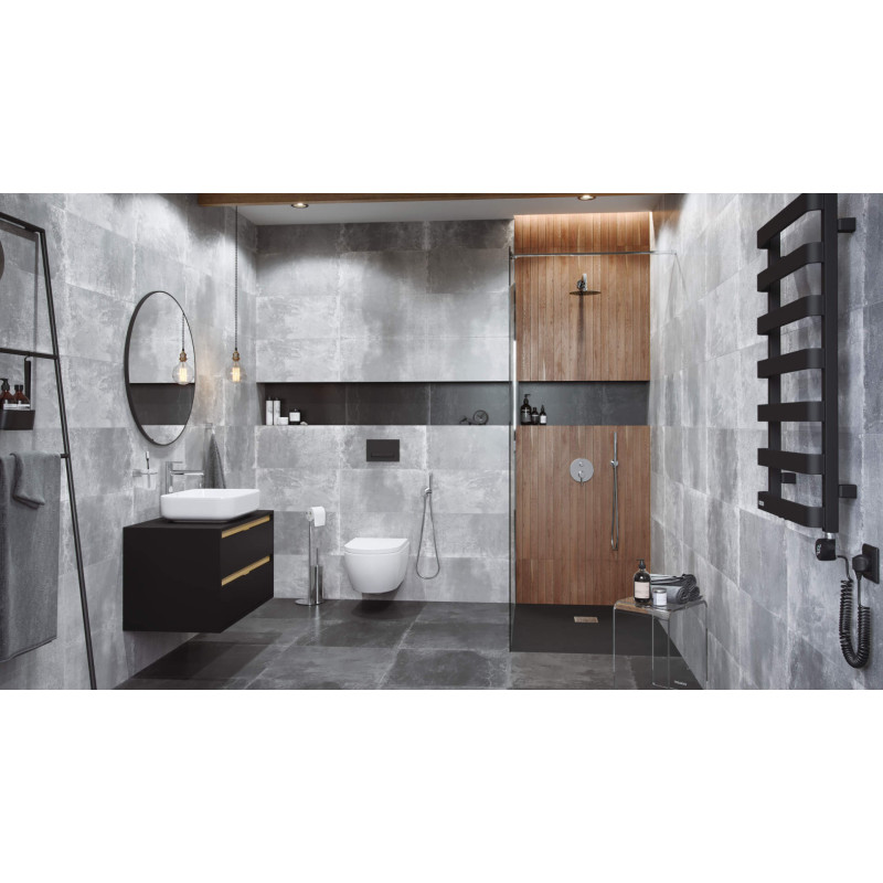 PI zestaw prysznicowo-wannowy podtynkowy 3 funkcyjny, z deszczownicą 25 cm, chrom