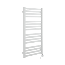 Horos grzejnik łazienkowy elektryczny 96x50 cm z grzałką elektryczną 400W, biały soft