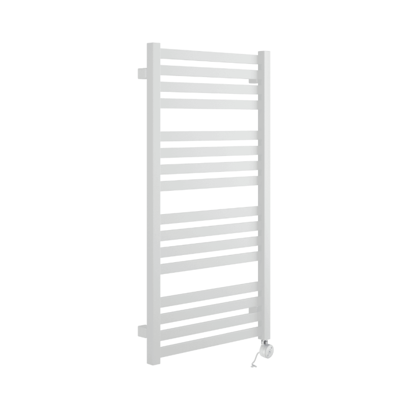 Horos grzejnik łazienkowy elektryczny 96x50 cm z grzałką elektryczną 400W, biały soft