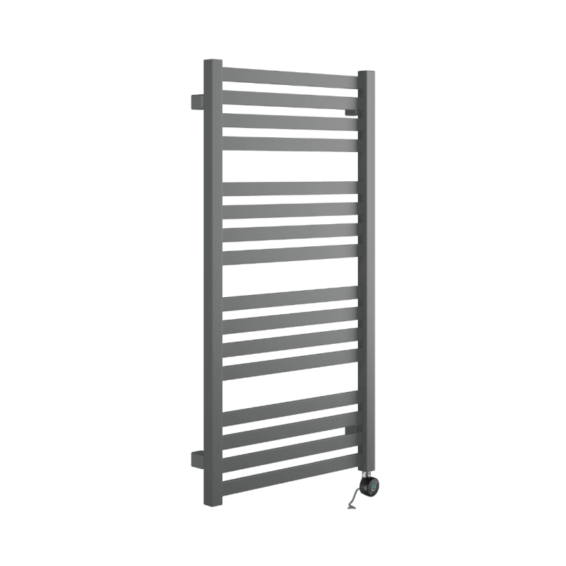 Horos grzejnik łazienkowy elektryczny 96x50 cm z grzałką elektryczną 400W, szary metalik
