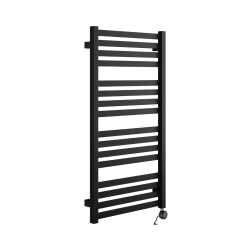 Horos grzejnik łazienkowy elektryczny 96x50 cm z grzałką elektryczną 400W, czarny soft