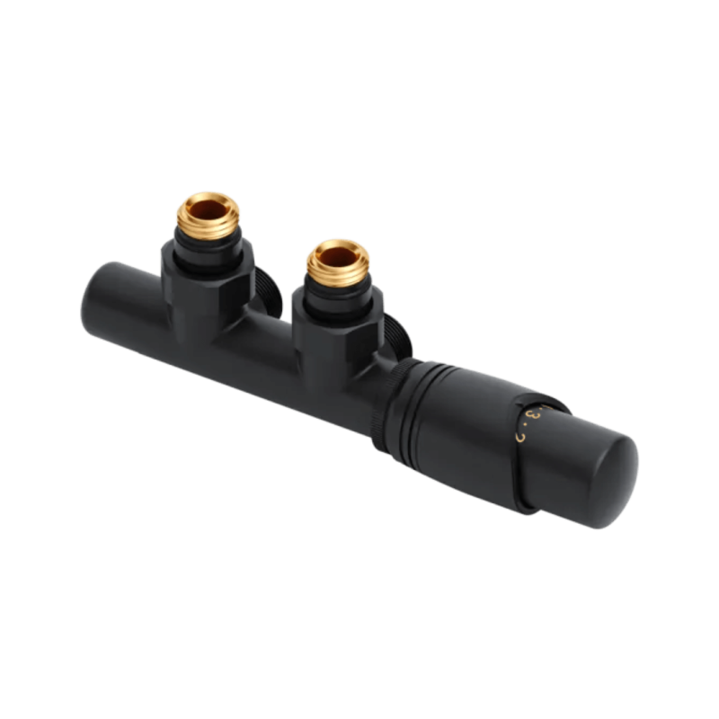 Volaro 2.0 zestaw zintegrowany termostat grzejnikowy prawy, czarny mat