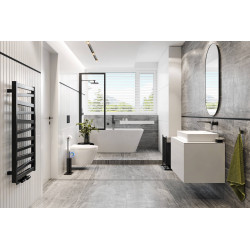 Volaro 2.0 zestaw zintegrowany termostat grzejnikowy prawy, czarny mat