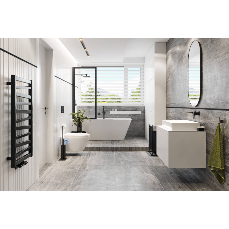 Volaro 2.0 zestaw zintegrowany termostat grzejnikowy prawy, czarny mat