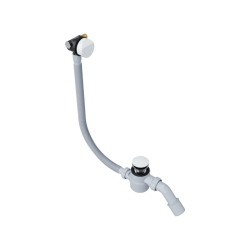 Hover syfon wannowy z napełnianiem czyszczony od góry, rozmiar do każdej wanny, biały połysk