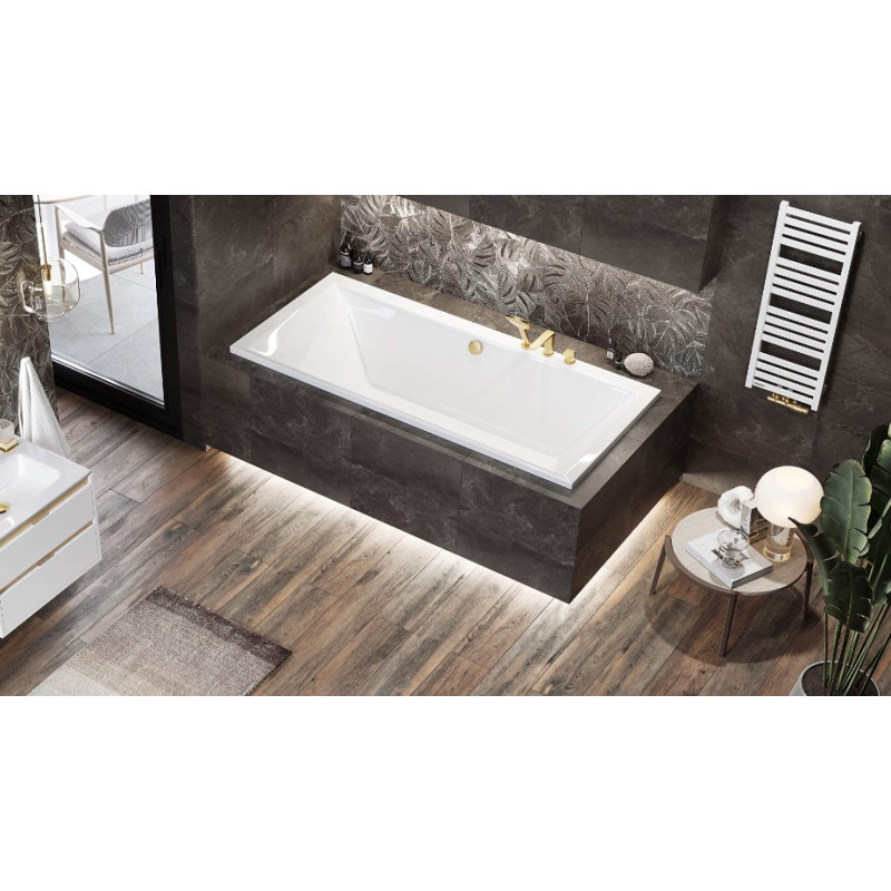 Moli syfon wannowy czyszczony od góry rozmiar do każdej wanny, złoty połysk