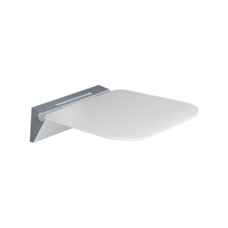 Seduro Premium siedzisko prysznicowe składane, wolnoopadające z powłoką antybakteryjną, biały