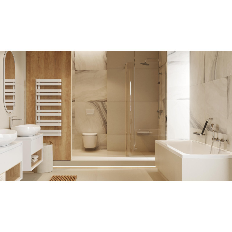 Seduro Premium siedzisko prysznicowe składane, wolnoopadające z powłoką antybakteryjną, biały