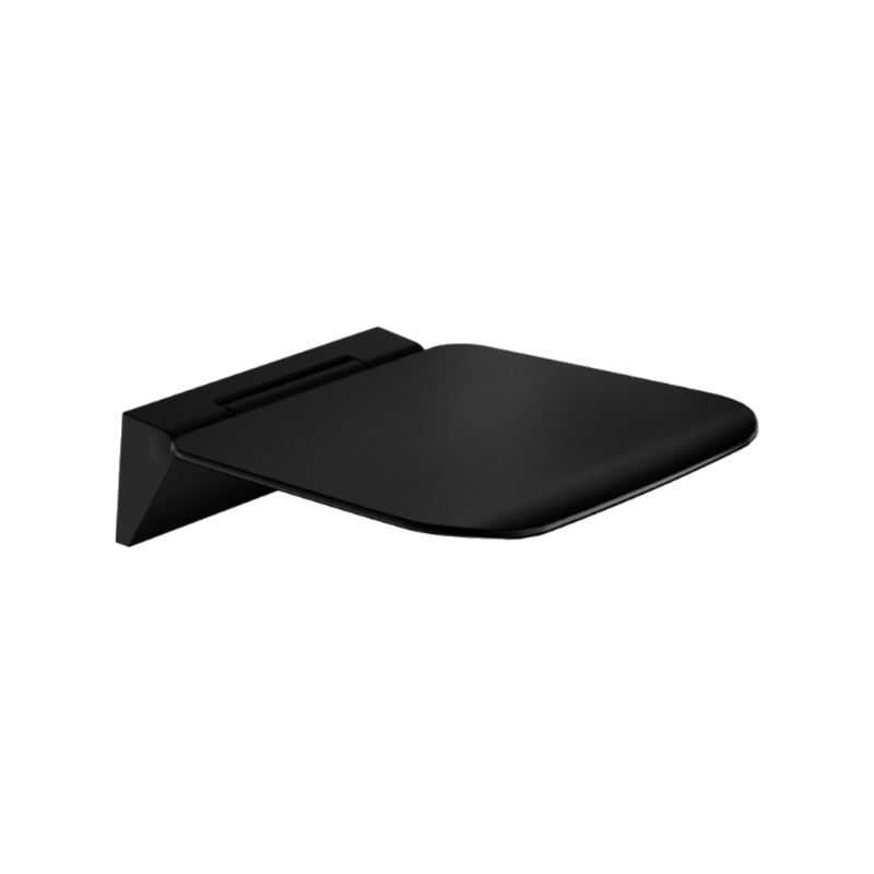 Seduro Premium siedzisko prysznicowe składane, wolnoopadające z powłoką antybakteryjną, czarny